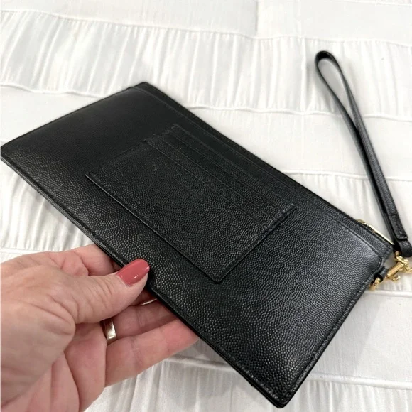 Yves Saint Laurent Black Quilted Wristlet. AUTHENTIC! - Picture 12 of 15